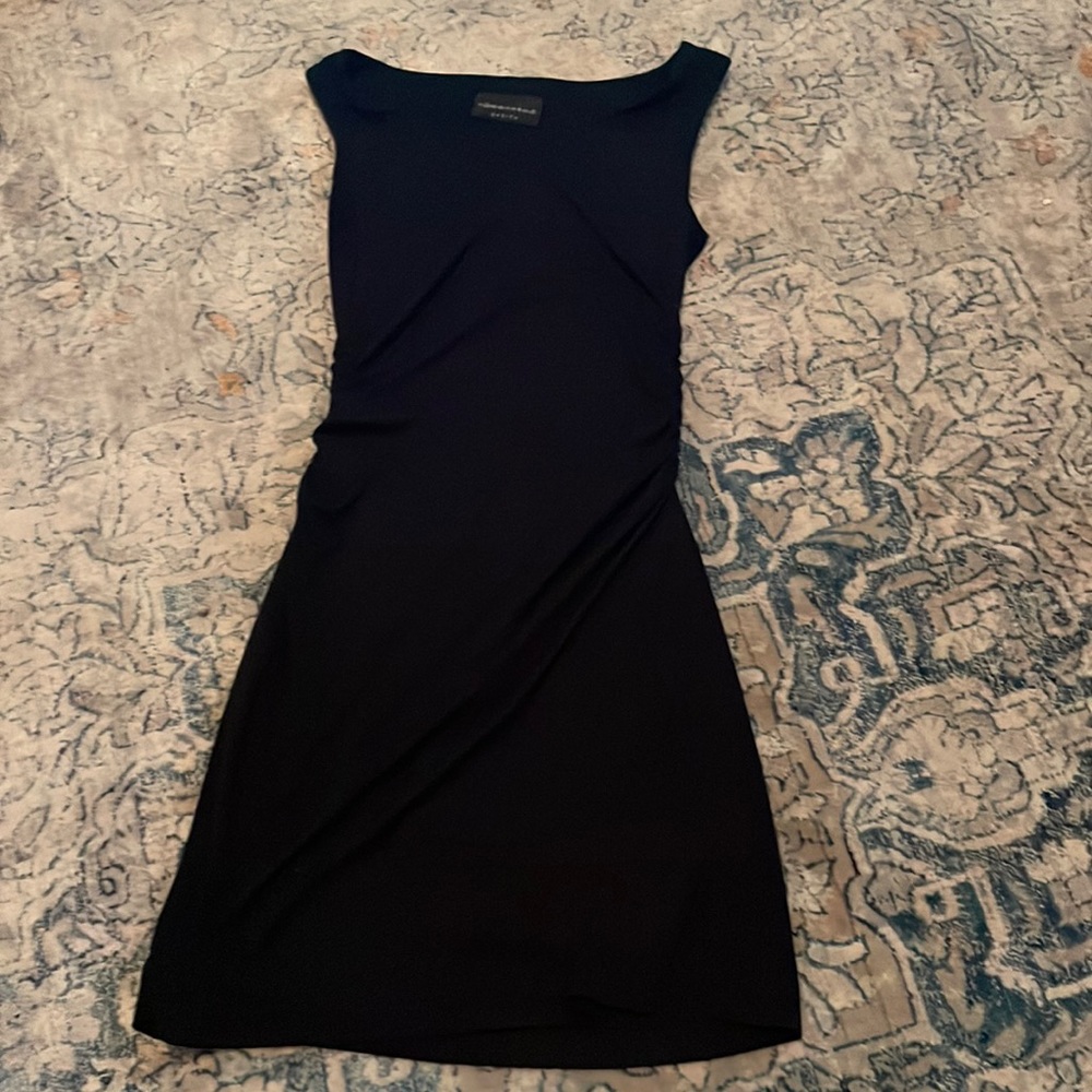 Black dress with scrunch on both sides